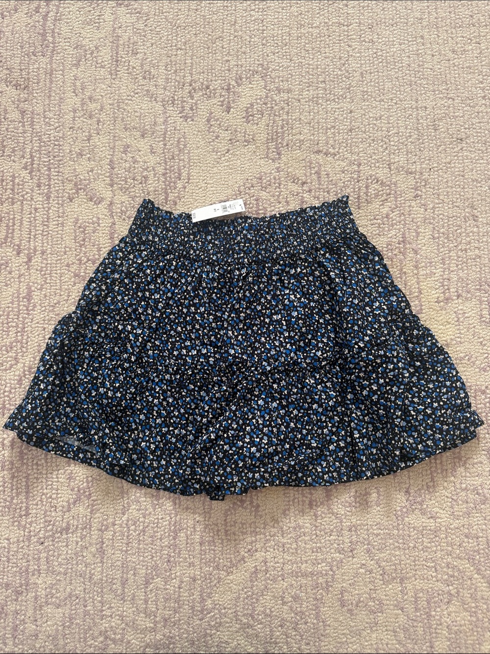 NWT GAP Kids Black and Blue Floral Skort